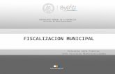 CONTRALORÍA GENERAL DE LA REPÚBLICA División de Municipalidades FISCALIZACION MUNICIPAL Priscila Jara Fuentes Jefe División Municipalidades.