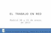 EL TRABAJO EN RED Madrid 30 y 31 de enero de 2013 Reunión de Equipos de Gestión – Madrid 30 y 31 de enero de 2013.
