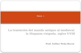 La transición del mundo antiguo al medieval: la Hispania visigoda. siglos V-VIII Prof. Esther Peña Bocos Módulo 1.