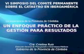 La experiencia de la Provincia de Córdoba Cra. Cristina Ruiz Dirección General de Presupuesto e Inversiones Públicas Gobierno de la Provincia de Córdoba.