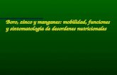 Boro, zinco y manganes: mobilidad, funciones y sintomatología de desordenes nutricionales.
