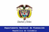 Departamento Nacional de Planeación República de Colombia.