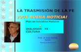 1 LA TRASMISIÓN DE LA FE ¡QUÉ BUENA NOTICIA! Prof. D José Ramón Ayllón Parroquia de San Gil Plan de Iniciativa Pastoral DIALOGOS FE - CULTURA.