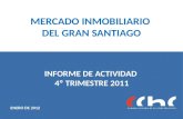 MERCADO INMOBILIARIO DEL GRAN SANTIAGO INFORME DE ACTIVIDAD 4º TRIMESTRE 2011 ENERO DE 2012.