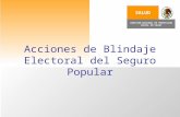Acciones de Blindaje Electoral del Seguro Popular SALUD COMISION NACIONAL DE PROTECCION SOCIAL EN SALUD.