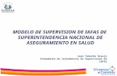 Juan Temoche Araujo Intendente de Intendencia de Supervisión de IAFAS MODELO DE SUPERVISION DE IAFAS DE SUPERINTENDENCIA NACIONAL DE ASEGURAMIENTO EN SALUD.
