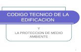 1 CODIGO TECNICO DE LA EDIFICACION Y LA PROTECCION DE MEDIO AMBIENTE.
