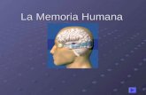 La Memoria Humana. Definición Es un factor fundamental del aprendizaje en general, ya que mediante su utilización somos capaces de captar, codificar,