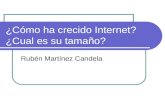 ¿Cómo ha crecido Internet?¿Cual es su tamaño? Rubén Martínez Candela.