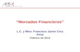 Mercados Financieros L.C. y Mtro. Francisco Javier Cruz Ariza Febrero de 2012.
