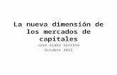 La nueva dimensión de los mercados de capitales José Siaba Serrate Octubre 2012.
