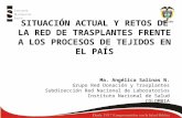 Ma. Angélica Salinas N. Grupo Red Donación y Trasplantes Subdirección Red Nacional de Laboratorios Instituto Nacional de Salud COLOMBIA SITUACIÓN ACTUAL.