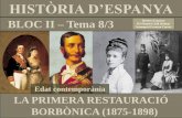 TEMA 8. PRIMERA RESTAURACIÓ BORBÒNICA (1875-1898)