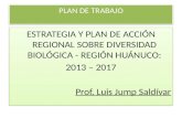 PLAN DE TRABAJO ESTRATEGIA Y PLAN DE ACCIÓN REGIONAL SOBRE DIVERSIDAD BIOLÓGICA - REGIÓN HUÁNUCO: 2013 – 2017 Prof. Luis Jump Saldívar ESTRATEGIA Y PLAN.