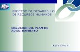 PROCESO DE DESARROLLO DE RECURSOS HUMANOS EJECUCION DEL PLAN DE ADIESTRAMIENTO Keila Vivas R.