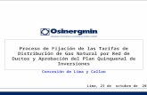 Proceso de Fijación de las Tarifas de Distribución de Gas Natural por Red de Ductos y Aprobación del Plan Quinquenal de Inversiones Concesión de Lima y.