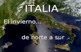 Italia  el invierno de norte a sur