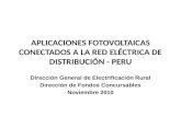 Las aplicaciones fotovoltaicas conectadas a la red en el Perú