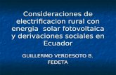 Consideraciones de electrificación rural con energía solar fotovoltaica y derivaciones sociales en Ecuador
