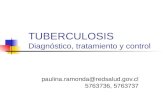 TUBERCULOSIS Diagnóstico, tratamiento y control paulina.ramonda@redsalud.gov.cl 5763736, 5763737.