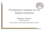 Productos Lácteos en la Salud Humana Milagros Agurto Nutricionista Consultora de Marketing Nutricional.