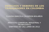 CLAUDIA MARCELA CALDERON BOLAÑOS INSTITUTO COMERCIAL INDUSTRIAL Y TECNOLOGICO SANTIAGO DE CALI, JUNIO DE 2012.