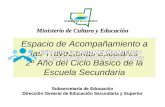 Ministerio de Cultura y Educación GOBIERNO DE LA PAMPA Subsecretaría de Educación Dirección General de Educación Secundaria y Superior Espacio de Acompañamiento.