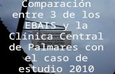 Comparación entre 3 de los EBAIS y la Clínica Central de Palmares con el caso de estudio 2010.