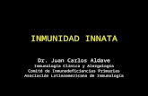 INMUNIDAD INNATA Dr. Juan Carlos Aldave Inmunología Clínica y Alergología Comité de Inmunodeficiencias Primarias Asociación Latinoamericana de Inmunología.
