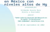Inventario de sitios en México con niveles altos de Hg presentado por: Gildardo Acosta Ruiz Acosta y Asociados para el: Taller sobre la situación del Mercurio.