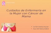 Cuidados de Enfermería en la Mujer con Cáncer de Mama Lic Enf. Andrea Hauser Aux. Enf. Nancy Cabral.