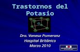 Trastornos del Potasio Dra. Vanesa Pomeranz Hospital Británico Marzo 2010.