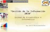 Gestión de la Información 2010" Unidad de Estadística e Informática Ing. Javier A. Morales Barrenechea Dirección de Salud V Lima Ciudad DIRECCION DE RED.