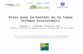 Retos para la Gestión de la Fauna Enfoque Ecosistémico German I. Andrade Consultor WCS Profesor Facultad de Administración Universidad de los Andes Plan.