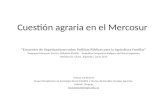 Cuestión agraria en el Mercosur Encuentro de Organizaciones sobre Políticas Públicas para la Agricultura Familiar Programa Mercosur Social y Solidario.