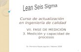 Curso de actualización en Ingeniería de calidad I.VII. FASE DE MEDICIÓN II.3. Medición y capacidad de procesos Dr. Primitivo Reyes Aguilar / febrero 2009.