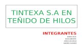 TINTEXA S.A EN TEÑIDO DE HILOS INTEGRANTES DORIS CELIS SILVIA BEDOYA JORGE AGUDELO ANDRES ALVAREZ.