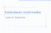 Estándares multimedia Juan A. Sigüenza. Necesidad de los estándares El rápido desarrollo de la industria de los ordenadores y las comunicaciones ha generado.