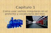Capítulo 1 Como usar verbos irregulares en el preterito y vocabulario del tren.
