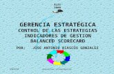 ASESTRAAsesorías estratégicas POR: JOSE ANTONIO RIASCOS GONZALEZ ALAS 2000 GERENCIA ESTRATÉGICA CONTROL DE LAS ESTRATEGIAS INDICADORES DE GESTION BALANCED.