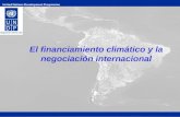 El financiamiento climático y la negociación internacional.