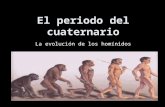 El periodo del cuaternario La evolución de los homínidos.