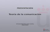 PRESENTACIÓN Teoría de la comunicación Universidad Rey Juan Carlos 2009/2010.
