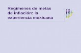 Regímenes de metas de inflación: la experiencia mexicana.