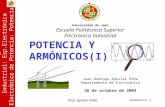 E.P.S Ingeniería Técnica Industrial: Esp.Electrónica Electrónica de Potencia: Potencia y Armónicos Prof. Aguilar Peña Armónicos 1 Universidad de Jaén Escuela.