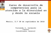 Curso de desarrollo de competencias para la atención a la diversidad en y desde la escuela Fernando I. Salmerón Castro Coordinador General México, D.F.