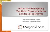 Índices de Desempeño y Viabilidad Financiera de las Entidades Federativas Dra. Flavia Rodríguez Torres Directora de Finanzas Públicas.