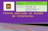 FÍSICA aplicada al diseño de Interiores. Prof. Ing. Cecilia Ariagno Prof. Daniel Moreno 2014 Sede y localidad Alto Valle-General Roca CarreraDiseño de.