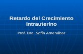 Retardo del Crecimiento Intrauterino Prof. Dra. Sofía Amenábar.