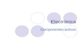 Electrónica Componentes activos. Semiconductores Los componentes electrónicos activos se fundamentan en los materiales semiconductores. Un semiconductor.